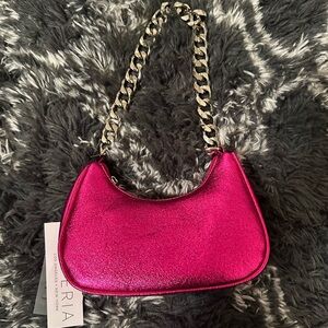 Pink Metallic Fashion Nova Shoulder Bag